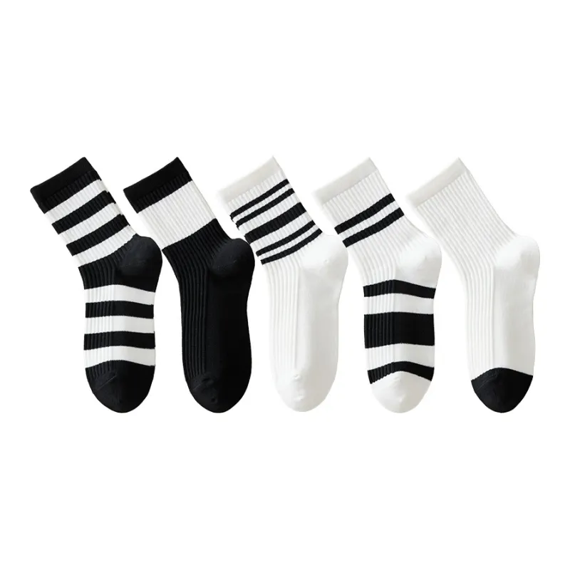 MIIOW Mid Calf Socks Unisex 5 Pack-0