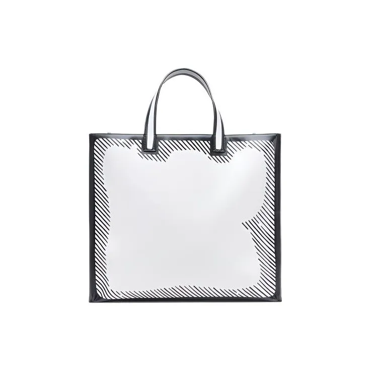 FENDI Glaze Canvas With Leather Tote Bag Shopping Bag Handbag Unisex White-2