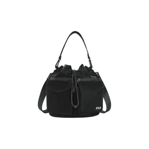 FILA Fabric Double Shoulder Crossbody Handbag Regular Women's Black