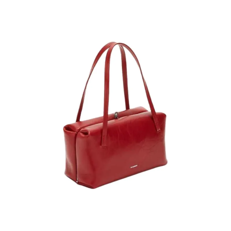 JIL SANDER Cow Leather Shoulder Bag Small Size Women's Red-1
