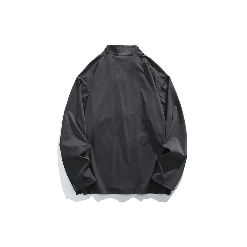 Yalu Jackets Coats Unisex Light White Gray-1