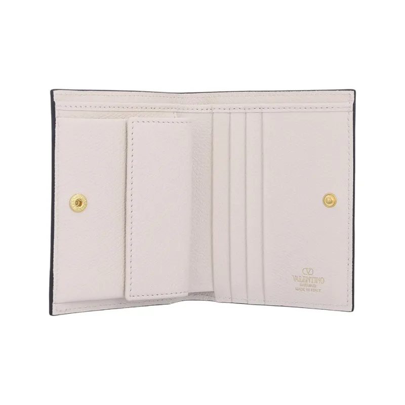 Valentino VLogo Signature Leather Wallet Women's Light Ivory-3