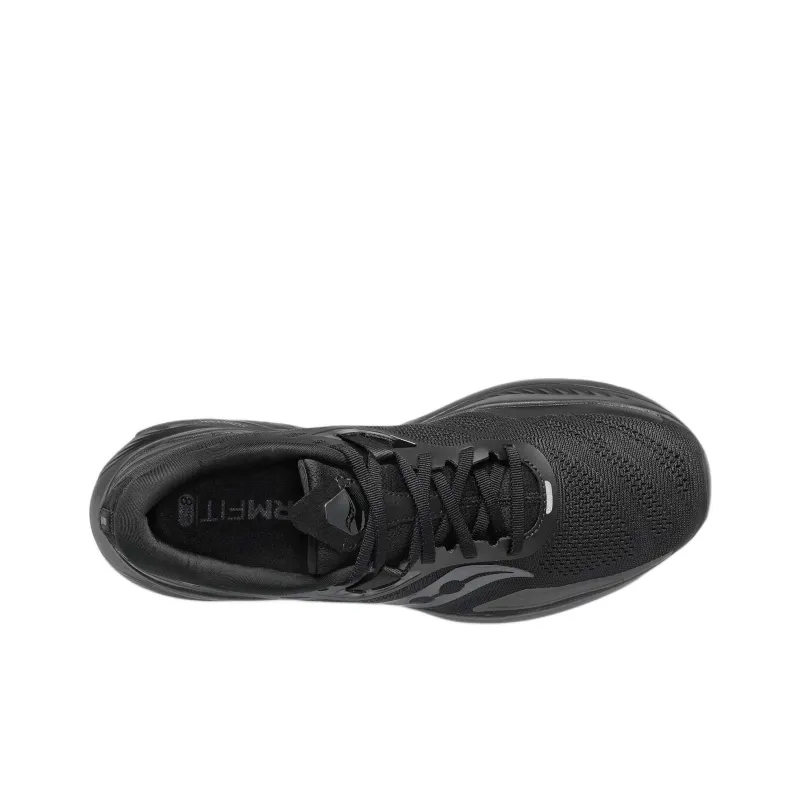 Saucony Guide 15 Cushioning Abrasion Resistant Support Lightweight Rebound Low Top Running Shoes Women's Black-4