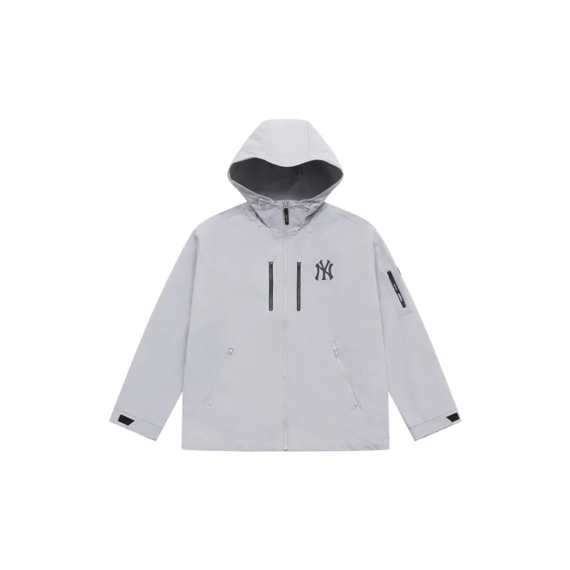 MLB New York Yankees Basic Collection SS25 Trench Coat Unisex Light Gray-1