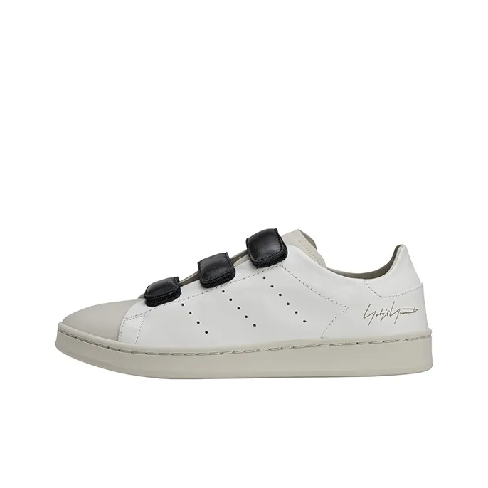Y 3 Coverage Slip Resistant Low Top Skateboard Shoes Men's White-0