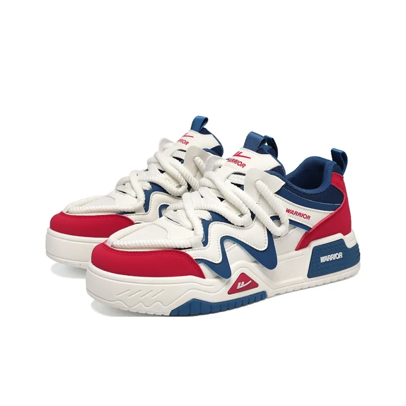 Warrior Wear-Resistant Lightweight Height Increasing Low-Top Skateboard Shoes Unisex-16