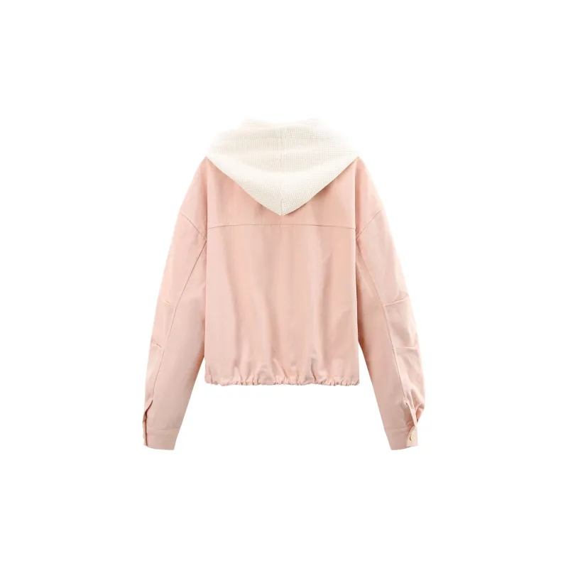 A Paradise For Awakening Cropped Coat Women's Pink-1