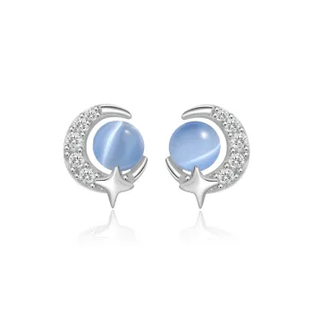 OWNCOOL S999 Fine Silver Stud Earrings Women's