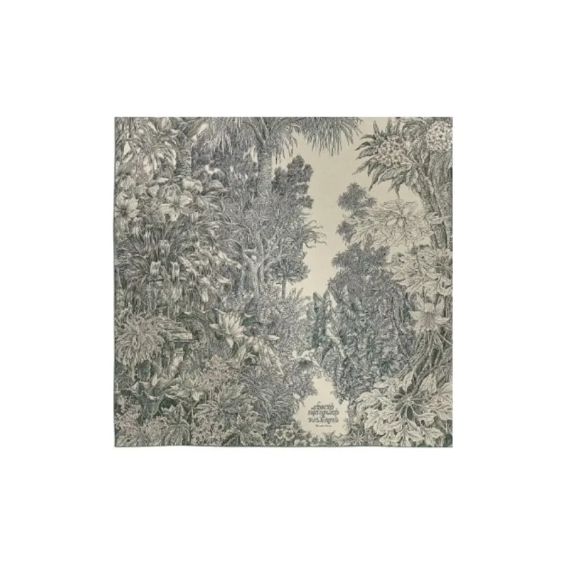 HERMES Cashmere Silk Silk Silk Scarves Women's Gray-2