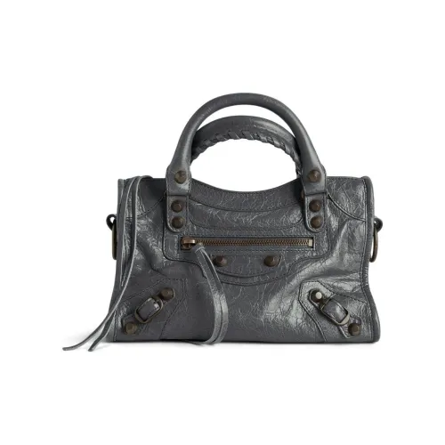 Balenciaga Le City Sheepskin Shoulder Bag Crossbody Bag Handbag Mini Women's Dark Gray