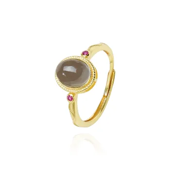 CUIYOUSHIJIA Hetian Jade Rings Smoky Purple Women's