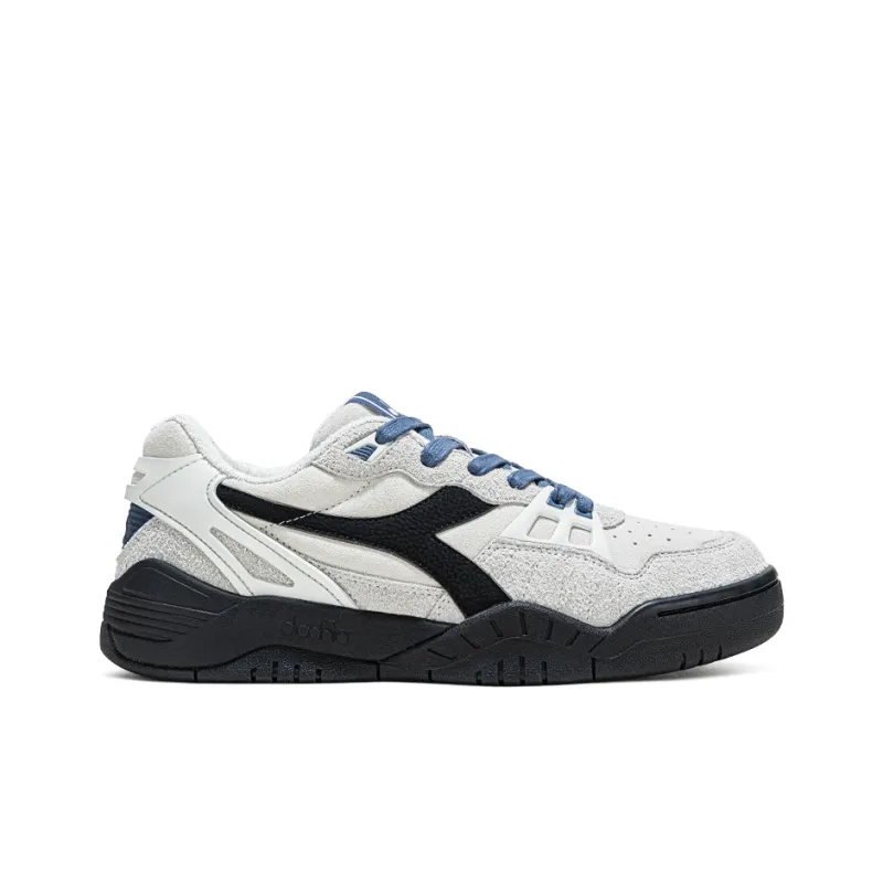 Diadora Wear-Resistant Low-Top Casual Shoes Unisex White Black-1