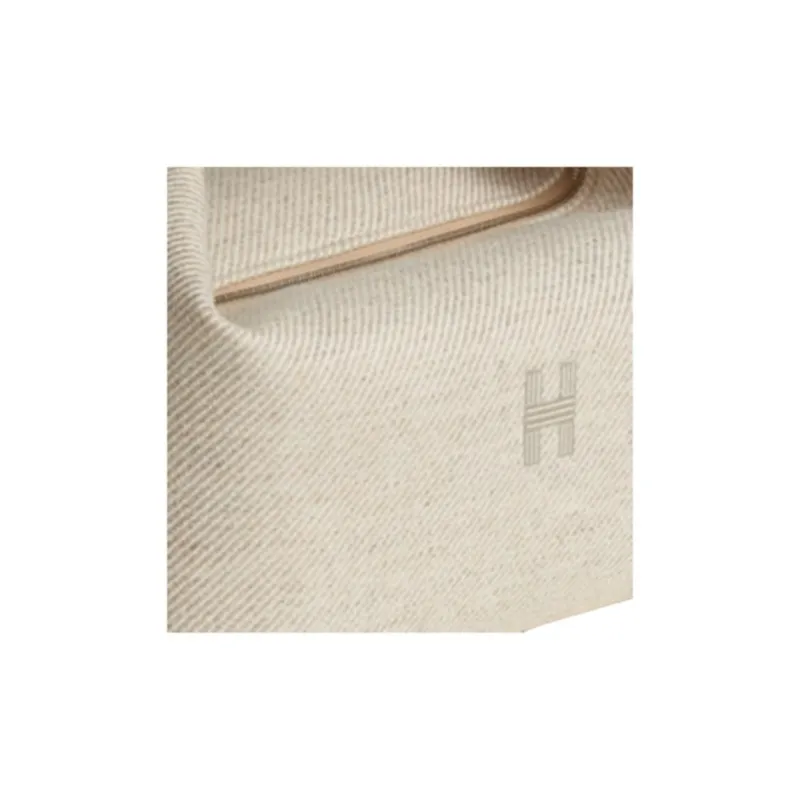 HERMES Bride a Brac Canvas Canvas Bag Toiletry Bag Unisex 01 Blanc Pure White-5