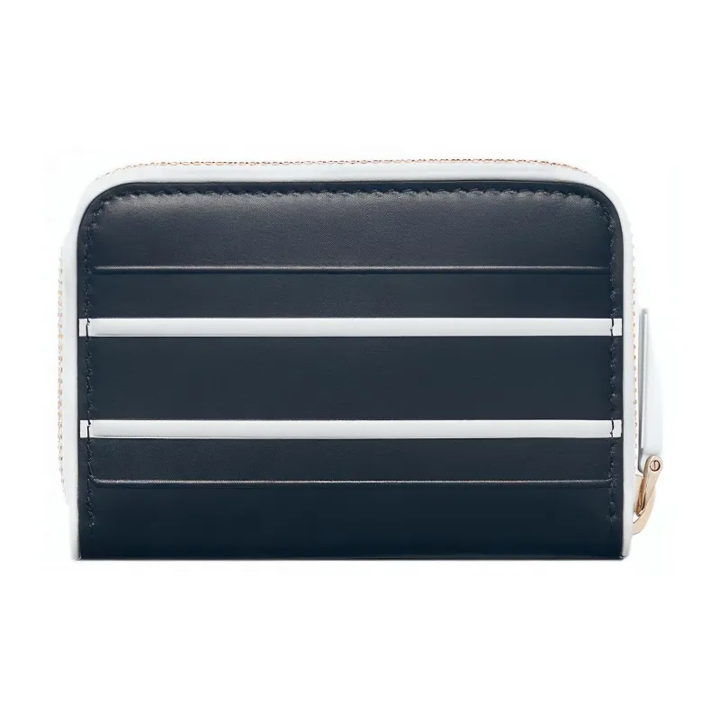 DIOR Vibe Cow Leather Card Clip Wallets Card Holders Small Size Women's Blue-2