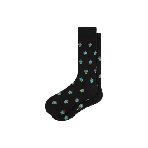 Paul Smith SS25 Robot Mid-Calf Socks Unisex 1 Pack Black