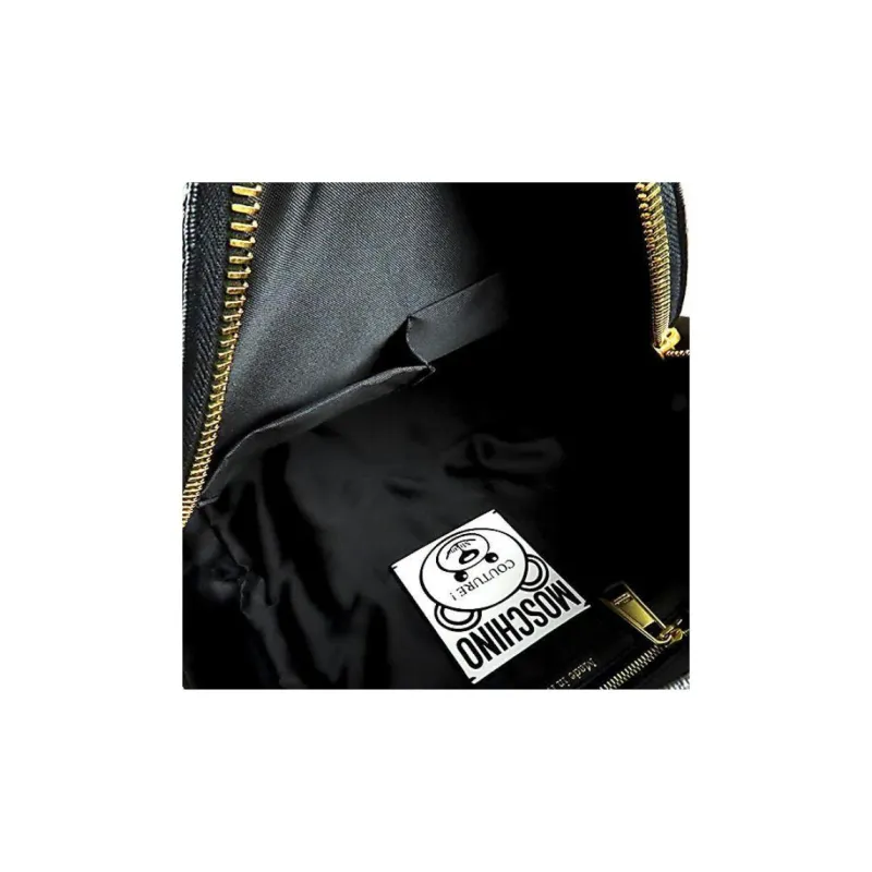 MOSCHINO PVC Backpack Men's Black-6