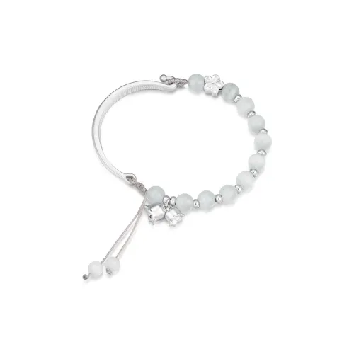 CLARKIA FLOWER 990 Silver Pure Silver Bracelets Women's
