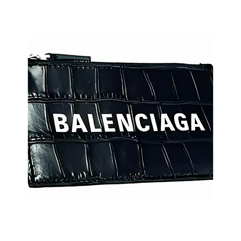 Balenciaga Calfskin Card Holder Men's Green-4