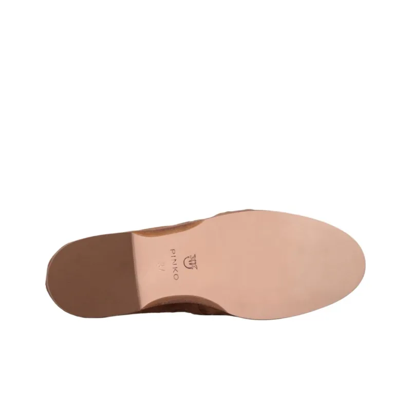 PINKO Love Birds Series Loafers Women's Brown-5