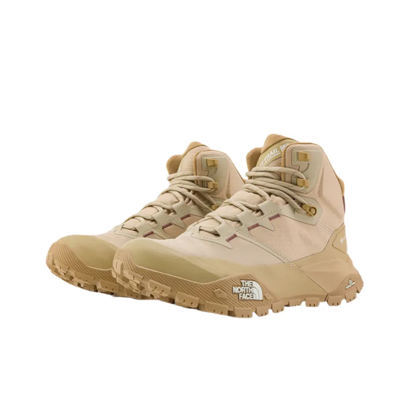 THE NORTH FACE Anti-Slip And Wear-Resistant Water-Resistant Mid-Top Trekking Shoes Women's Stone Tan-1