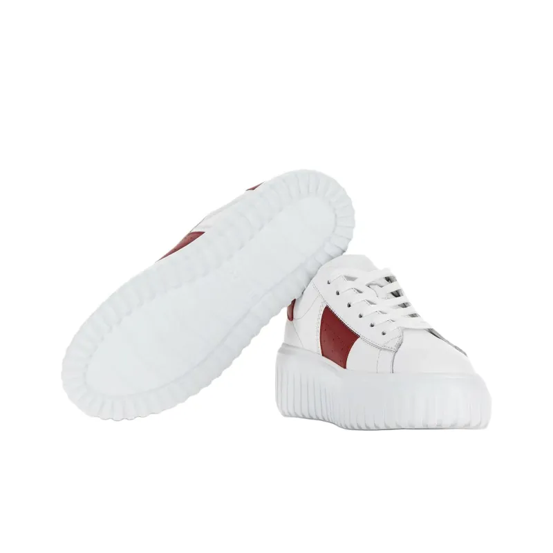 HOGAN H Stripes Low Top Casual Shoes Women's Red-5