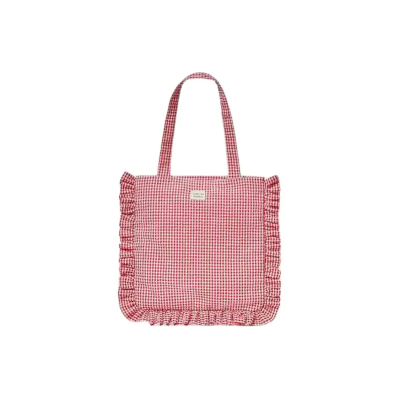 Loeffler Randall Polyester Tote Bag Shopping Bag Shoulder Bags Medium Size Women's Red-0