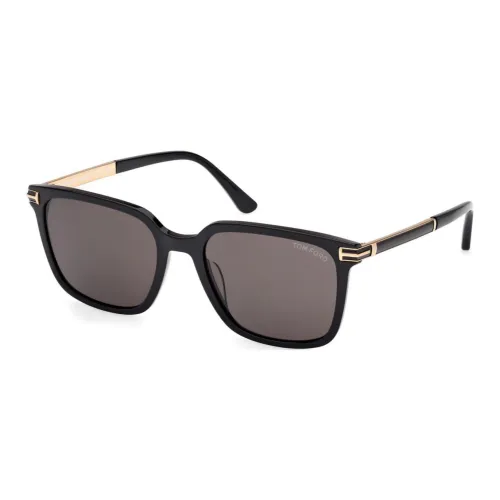 TF Rectangular Sunglasses Men's Black