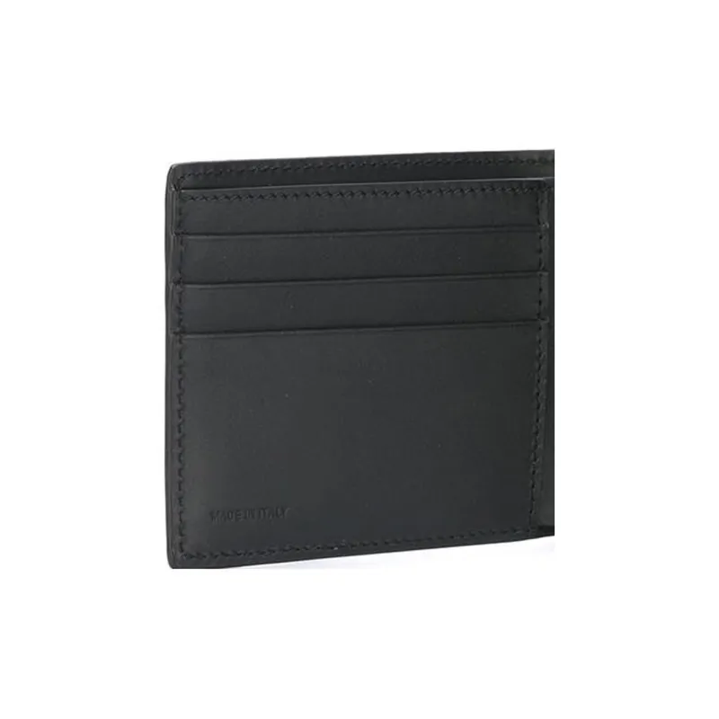 Burberry Leather Wallet Mini Men's Black-3