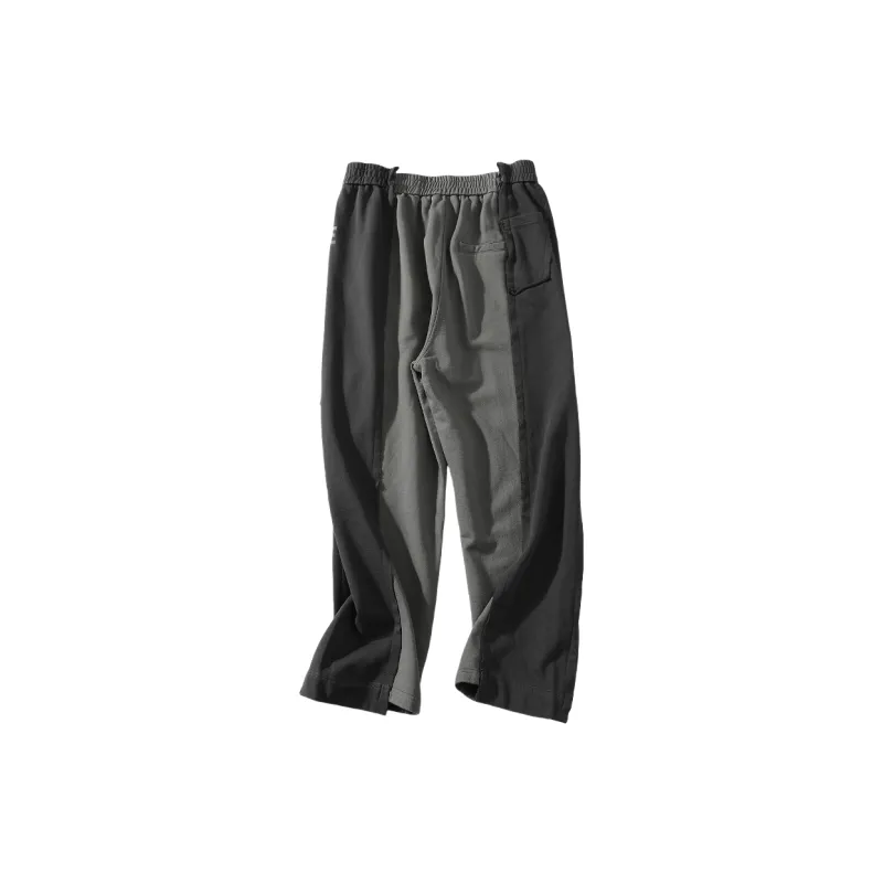 A SQUARE ROOT Knitted Sports Pants Unisex Dark Gray-1