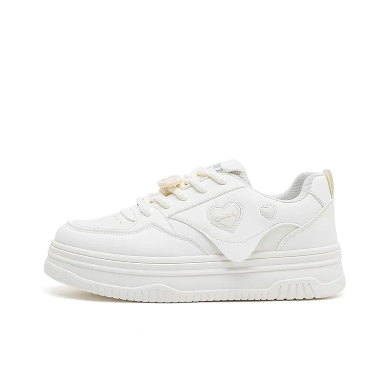 Babaya Skateboard Shoes Women's Low Top Yellow/Pink-5