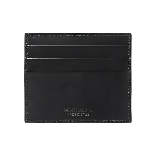 MONTBLANC Meisterstuck Cow Leather Card Slot Card Holder Men's Black-1