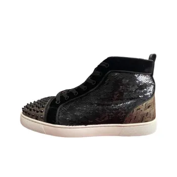 CL Lou Spikes High Top Skateboard Shoes Men's Black