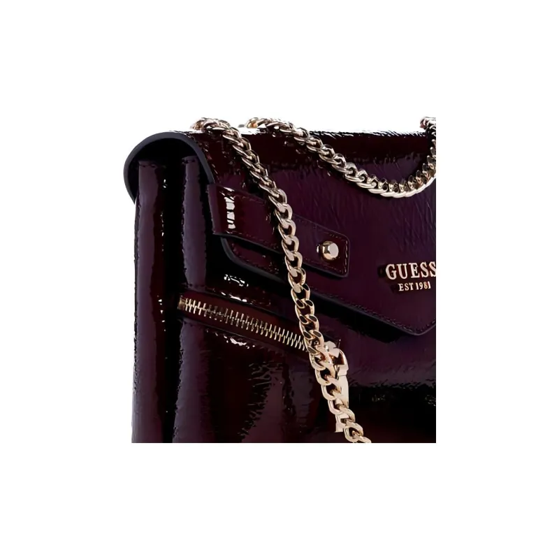 GUESS Artificial Leather Envelope Bag Crossbody Bag Shoulder Bag Medium Size Women's Burgundy-3