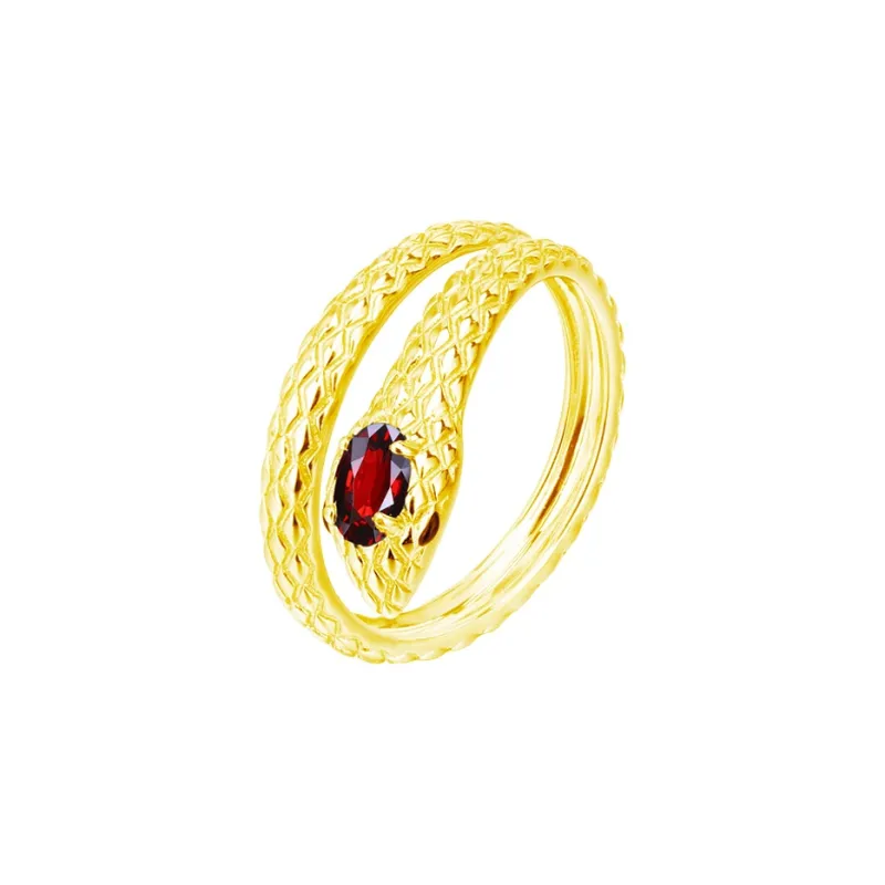 AIDAQIAN S925 Silver Snake Ring Open And Adjustable Unisex-0