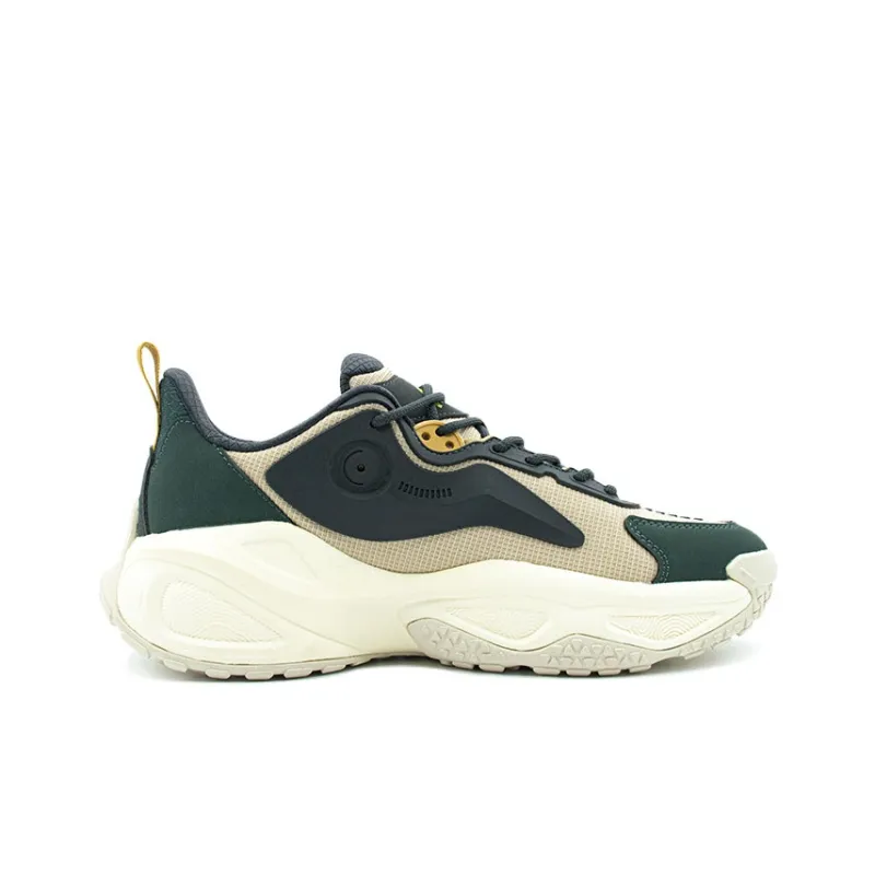 PEAK Cushioned Slip Resistant Low Top Chunky Sneakers Men's Khaki/Dark Gray-1
