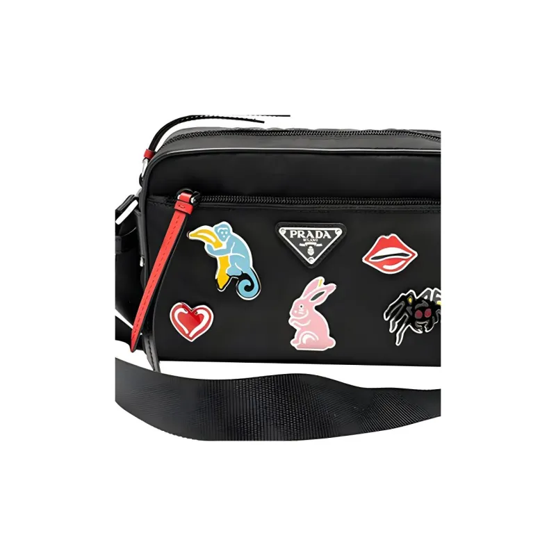 PRADA Nylon Square Box Bag Crossbody Bag Shoulder Bag Women's Black-2