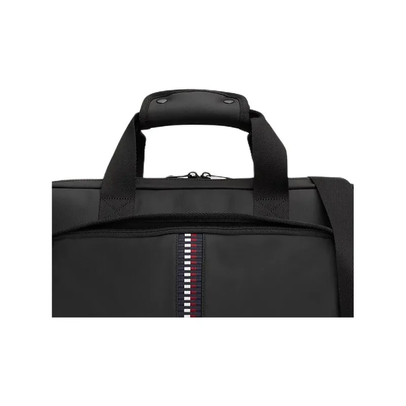 Tommy Hilfiger Polyester One Shoulder Crossbody Portable Laptop Bag Regular Men's Black-2