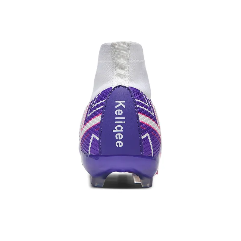Keliqee Soccer Shoes Unisex High Top Aqua-2