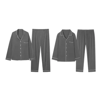 FREELASS Pajama Set Unisex 2 Set Gray