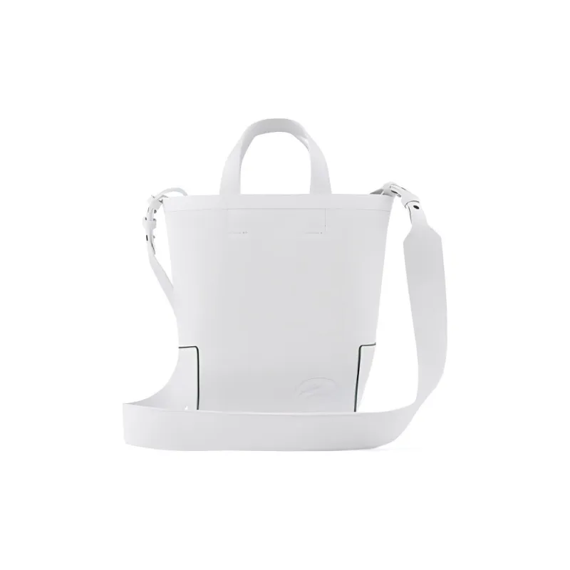 LACOSTE PVC Bucket Bags Shoulder Bag Crossbody Bag Handbag Medium Size Women's White-0