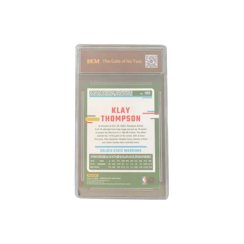PANINI 2023-24 Optic Durex OP Warriors Klay Thompson Pink Hyper Fold BEM 8.5 Points Graded Cards 1 Pc-1