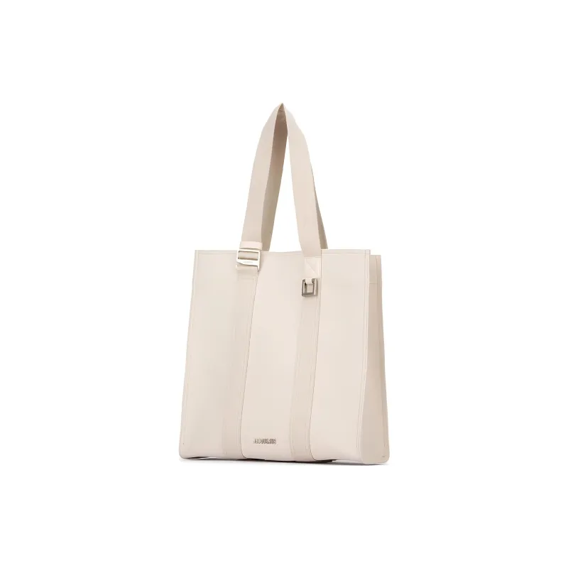 Jacquemus Cotton Messenger Bag, One Shoulder Handbag Men's White-1