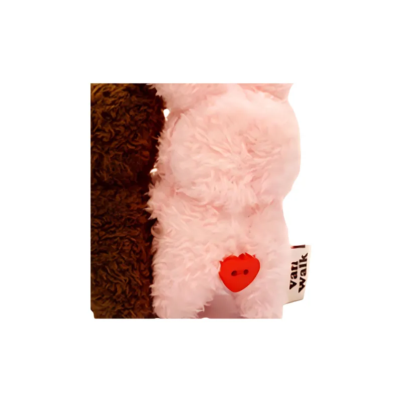 VANWALK Plush Charm Bag Accessory Unisex Pink Red Brown-4