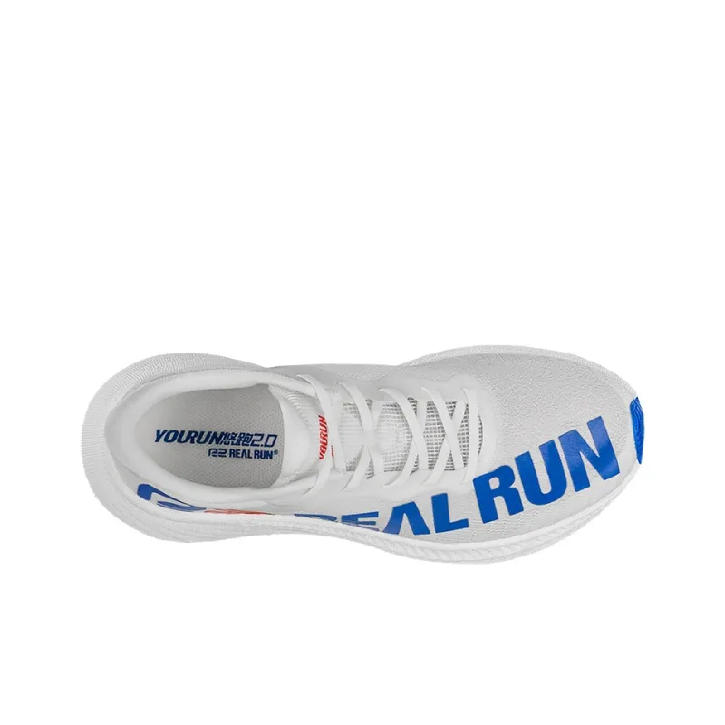 R2 REALRUN Running Shoes Unisex Low Top White-3