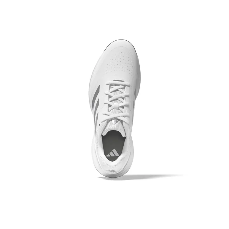 Adidas Traxion Cushioned Slip Resistant Low Top Golf Shoes Men's White Silver-3