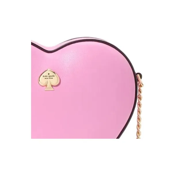 Kate Spade Artificial Leather Heart Shaped Bag, Shoulder Bag, Crossbody Bag Mini Women's Pink-4