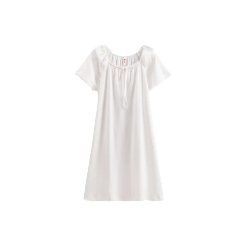 FENTENG Nightgown Women's White-0