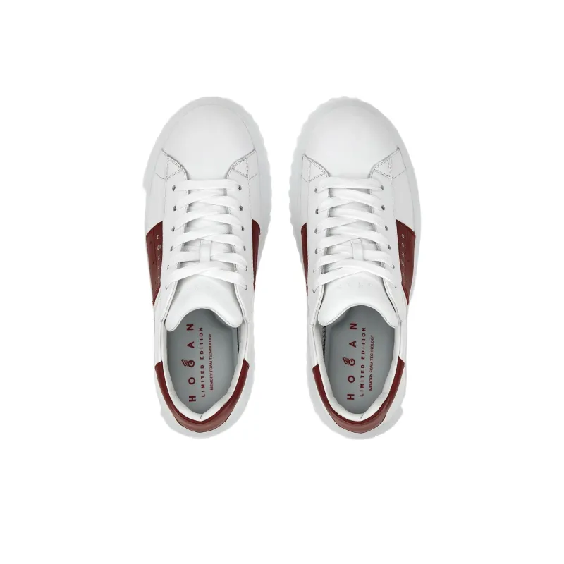 HOGAN H Stripes Low Top Casual Shoes Women's Red-4