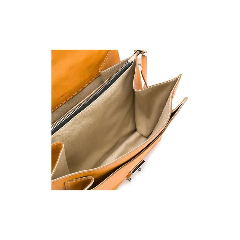MARNI Cow Leather Messenger Bag Crossbody Bags Men's Yellow-3
