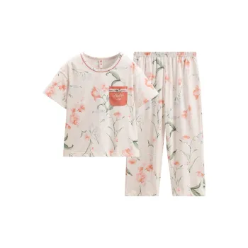 FENTENG Pajama Set Women's Tangerine Pink